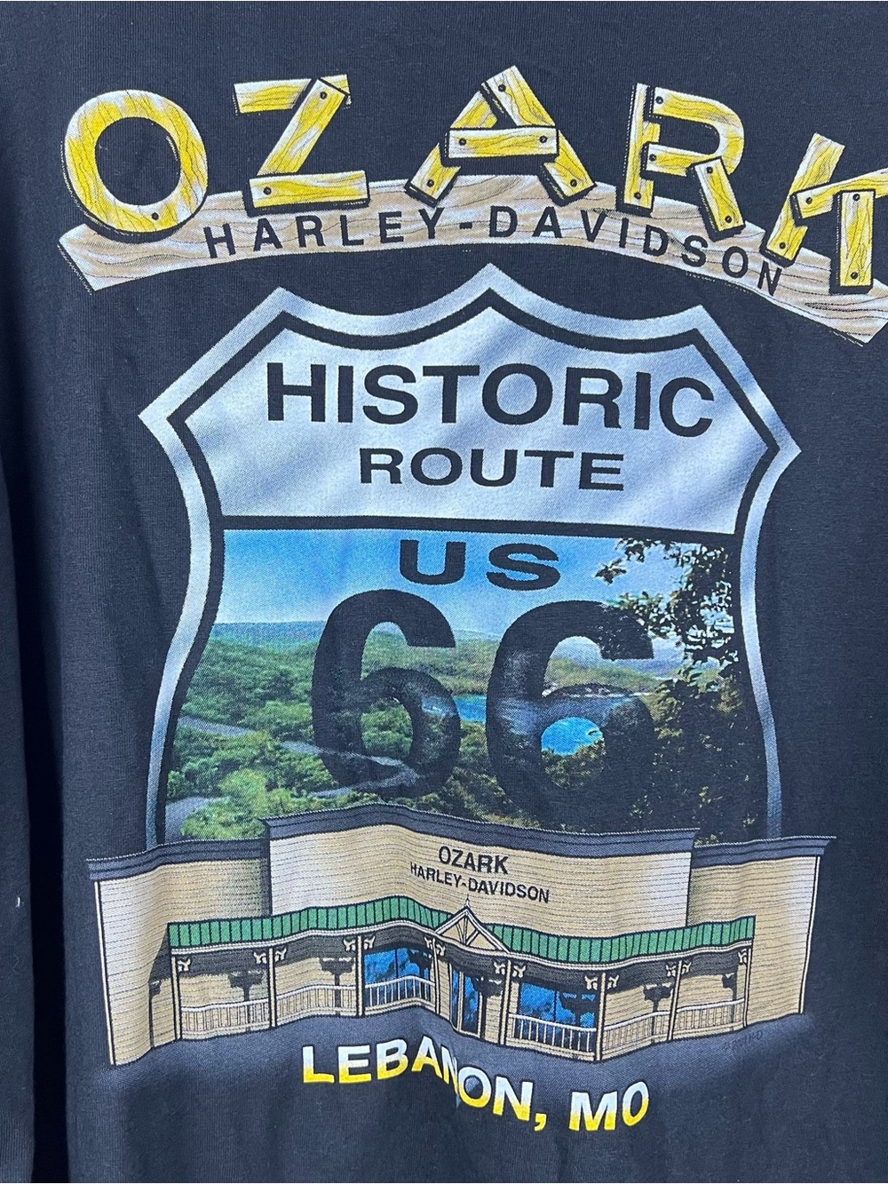 Harley Davidson Pinup Girl Ozark Lebanon Missouri Mens Size 2XL Black T-Shirt - Picture 4 of 8